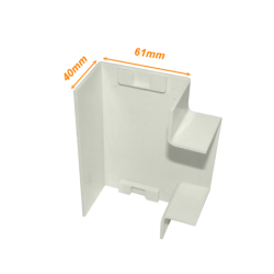 LINKCHIP 60x40mm Derivacion T Blanca Tee CCA-6040-TE. p/Canaleta QN6W.
