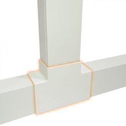LINKCHIP 60x40mm Derivacion T Blanca Tee CCA-6040-TE. p/Canaleta QN6W.
