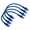 LINKMADE 4un 30cm CAT6 Azul LSZH Cable Patch inyectado Multif 4x0,3mt