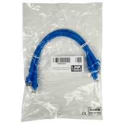 LINKMADE 4un 30cm CAT6 Azul LSZH Cable Patch inyectado Multif 4x0,3mt