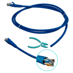 LINKMADE 1,5MT CAT6 AZUL LSZH CABLE PATCH INYECTADO MULTIFILAR