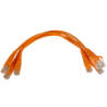 LINKMADE 4un 30cm CAT6 NARANJO LSZH Cable Patch inyectado 4x0,3mt