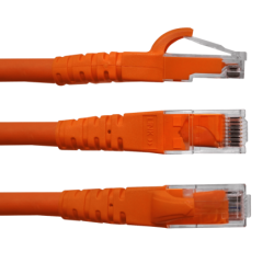 LINKMADE 4un 30cm CAT6 NARANJO LSZH Cable Patch inyectado 4x0,3mt