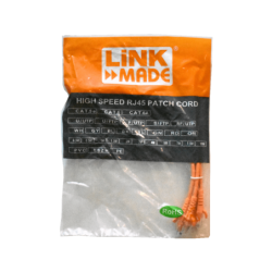 LINKMADE 4un 30cm CAT6 NARANJO LSZH Cable Patch inyectado 4x0,3mt