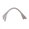 LINKMADE 4un 30cm CAT6 GRIS LSZH Cable Patch inyectado Multif 4x0,3mt