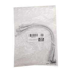 LINKMADE 4un 30cm CAT6 GRIS LSZH Cable Patch inyectado Multif 4x0,3mt