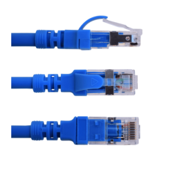 LINKMADE 5,0mt Cat6a U/FTP Azul LSZH Cable Patch Inyectado Multifil 5m