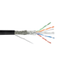 LINKMADE CABLE 100MT SF/UTP EXTERIOR CAT6 NEGRO UNIFILAR