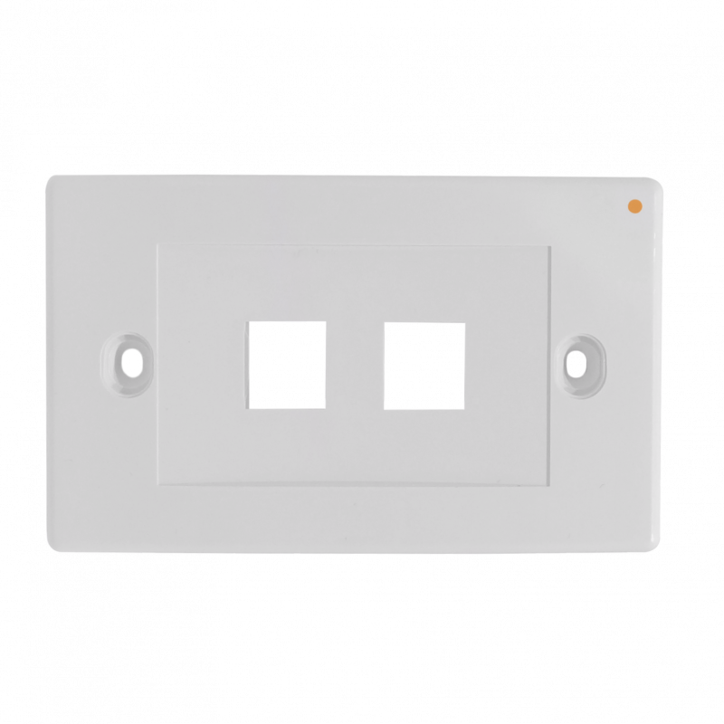 LINKMADE Blanco 2-Keystone Horizontal Faceplate 70x114mm