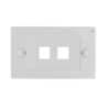 LINKMADE Blanco 2-Keystone Horizontal Faceplate 70x114mm