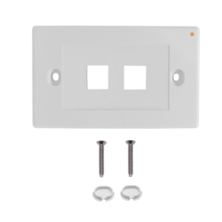 LINKMADE Blanco 2-Keystone Horizontal Faceplate 70x114mm