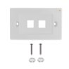 LINKMADE Blanco 2-Keystone Horizontal Faceplate 70x114mm