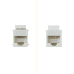 Blanco CAT6 UTP Copla RJ45-RJ45 Keystone Feedthrough