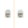 Blanco CAT6 UTP Copla RJ45-RJ45 Keystone Feedthrough
