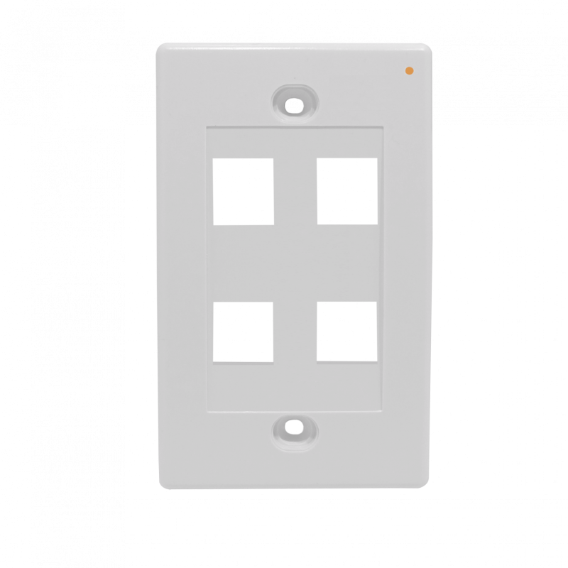LINKMADE Blanco 4-Keystone Vertical Faceplate 70x114mm