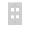 LINKMADE Blanco 4-Keystone Vertical Faceplate 70x114mm