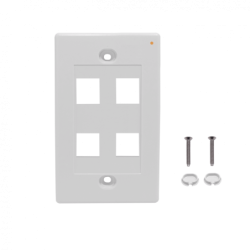LINKMADE Blanco 4-Keystone Vertical Faceplate 70x114mm