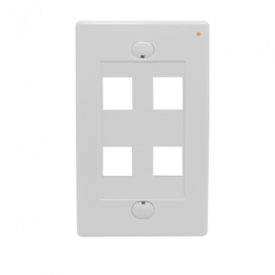 LINKMADE Blanco 4-Keystone Vertical Faceplate 70x114mm