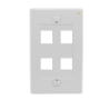 LINKMADE Blanco 4-Keystone Vertical Faceplate 70x114mm