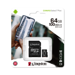KINGSTON 64GB MicroSD-XC c/Adaptador-SD SDCS2/64GB