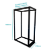 LINKMADE 32U Bastidor 4-Pilares Ajustable 60-100cm