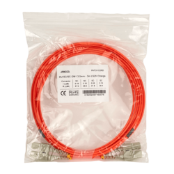 3mt SC-SC OM1 Multimodo MM Duplex Jumper Fibra 62.5/125um LSZH