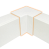LINKCHIP 60x40mm Angulo interior Blanco CCA-6040-AI. p/Canaleta QN6W.