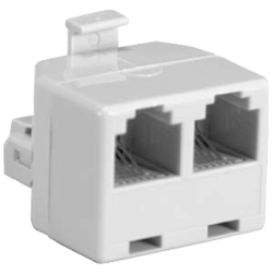 Union Y 2-RJ45-Hembra 1-RJ45-Macho CAT3 Blanco