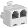 Union Y 2-RJ45-Hembra 1-RJ45-Macho CAT3 Blanco