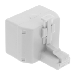 Union Y 2-RJ45-Hembra 1-RJ45-Macho CAT3 Blanco