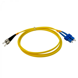 2mt ST/UPC-SC/UPC MonoModo SM Duplex Jumper Cable Fibra 9/125um 3mm
