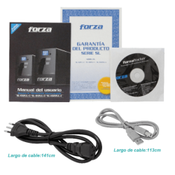 FORZA 104WH 2x7AH 1000VA 600W 4-IH-Enchufe-Chile AVR USB 2-RJ UPS