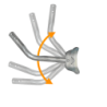 LINKMADE 50cm Soporte para Muro Exterior Abatible Galvanizado