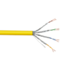 LINKMADE 2mt Cat6a U/FTP Amarillo LSZH Cable Patch Inyectado Multifilr