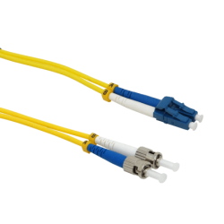 3mt LC-ST/UPC MonoModo SM Duplex Jumper Cable Fibra 9/125um 3mm LSZH