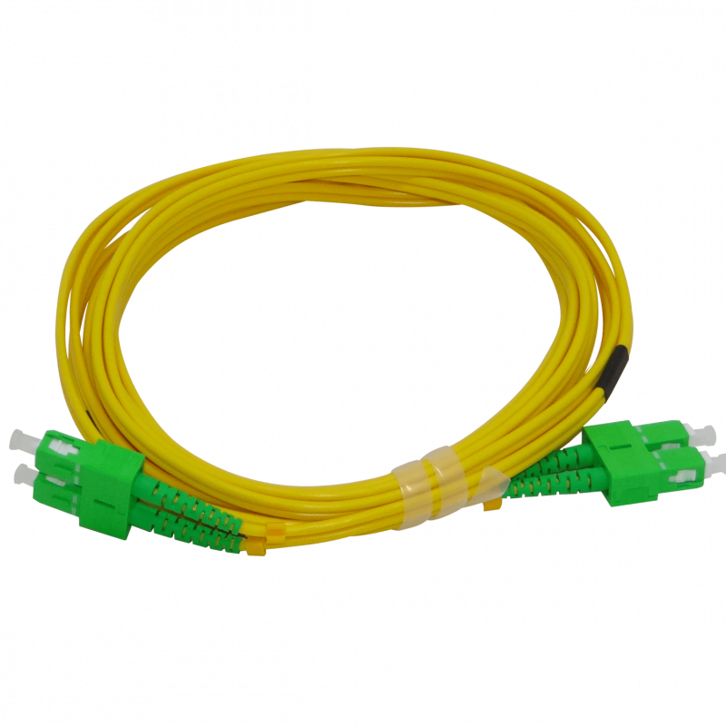 5mt SC/APC-SC/APC MonoModo SM Duplex Jumper Cable Fibra 9/125um LSZH