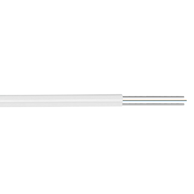 2-Fibras-G652D Blanca 500m DropCable Ext. FTTH SM LSZH 3x2mm