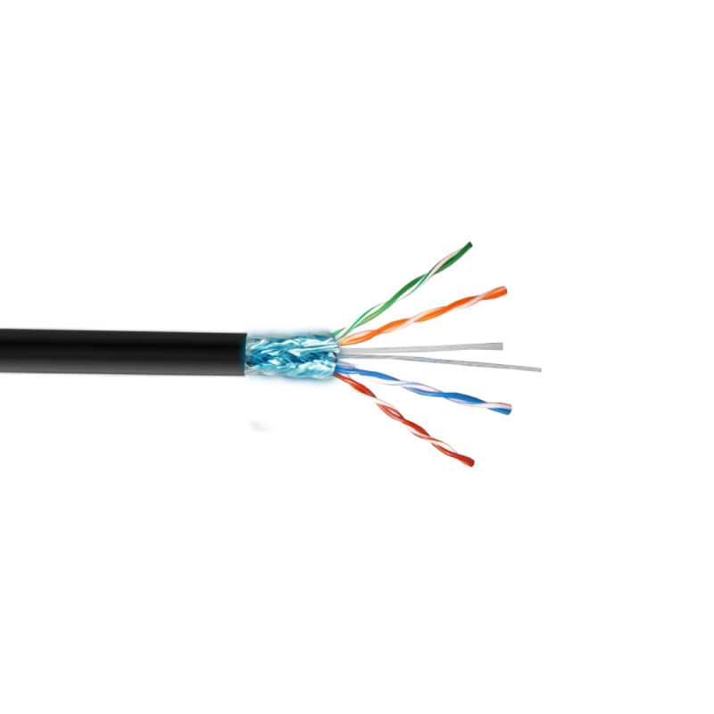 LINKMADE 300mt Cat5E F/UTP Exterior PE Solid Unifilar Cable Negro