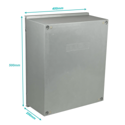 TIBOX 500x400x200mm Poliester Tablero Estanco Gris IP65 RoHS c/Placa