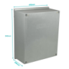 TIBOX 500x400x200mm Poliester Tablero Estanco Gris IP65 RoHS c/Placa
