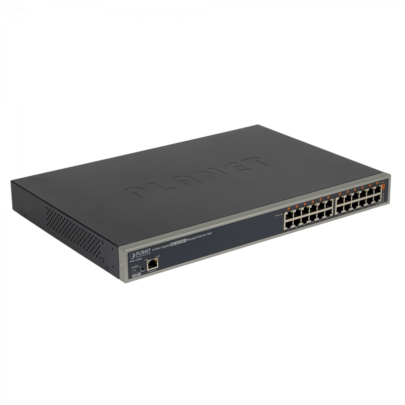 PLANET GIGABIT HUB-POE 12-INYECTORES-1000 ADMIN 190W 802.3AF