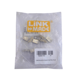 LINKMADE 10-unids p/Multifilar Cat6 FTP STP Conector RJ45 Metalico