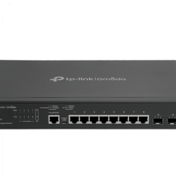 TP-LINK 8-1000 2-SFP RS232-RJ45 Switch Admin Rack T2500G-10TS