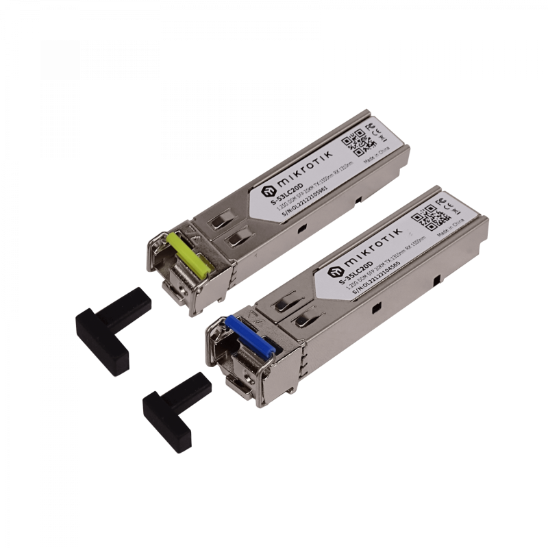 MIKROTIK 1-LC 20km Pareja SFP WDM Bidireccional 1550nm/1310nm 1,25Gbps