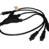 Triple 0,9mt Negro Trebol-C5-Hembra CL-Macho Cable Poder 6A 3x0,75mm2