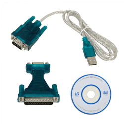 USB a Serial DB25/DB9-Macho RS232 cable inc. adaptador DB9-H a DB25-M
