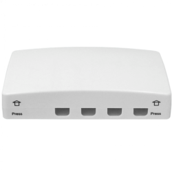 4-Manguito 4-CL-Rectangular IP20 Caja Blanca Terminacion Fibra NAP