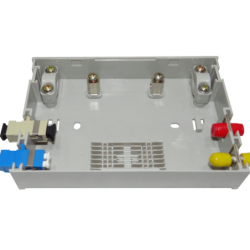 6-Manguito de-Paso 4-CL-Rectang IP20 Caja Gris Terminacion Fibra NAP