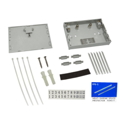 6-Manguito de-Paso 4-CL-Rectang IP20 Caja Gris Terminacion Fibra NAP