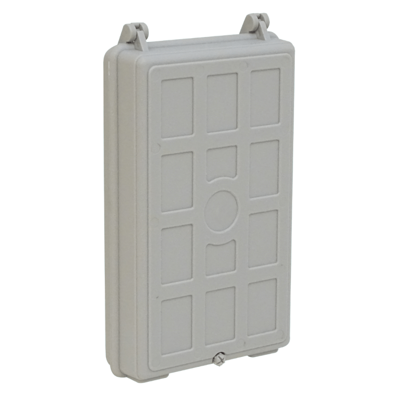 24-Manguito 8-CL-Rectangular IP52 Caja Gris Terminacion Fibra NAP